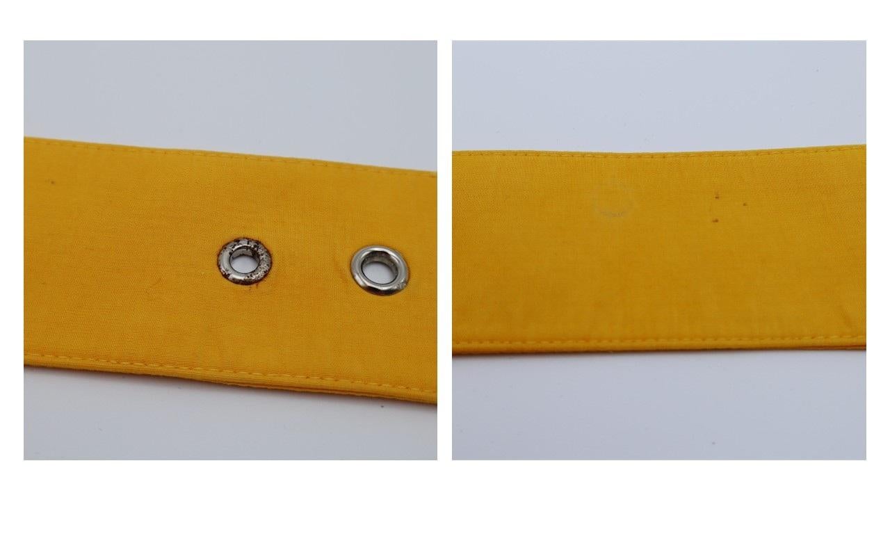 THIERRY MUGLER Vintage Gelbes Baumwollkleid US Größe 12 im Angebot 15