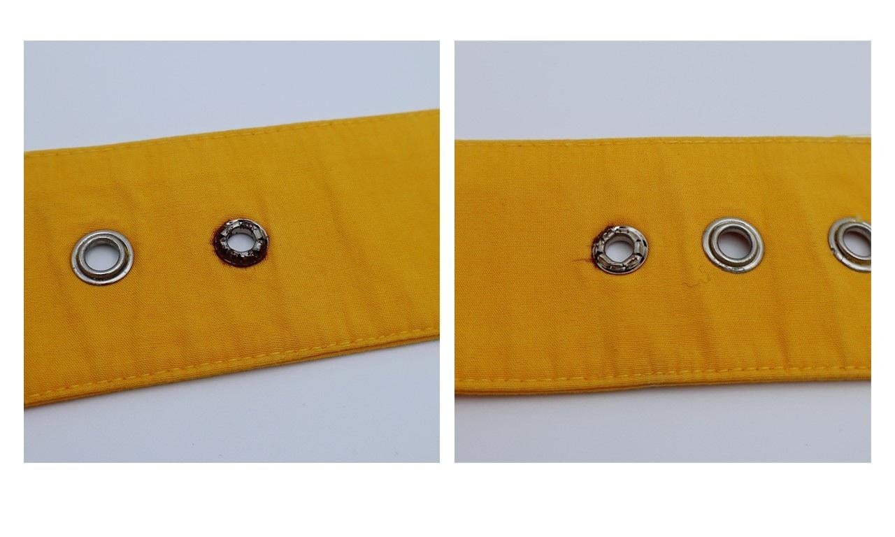 THIERRY MUGLER Vintage Gelbes Baumwollkleid US Größe 12 im Angebot 16