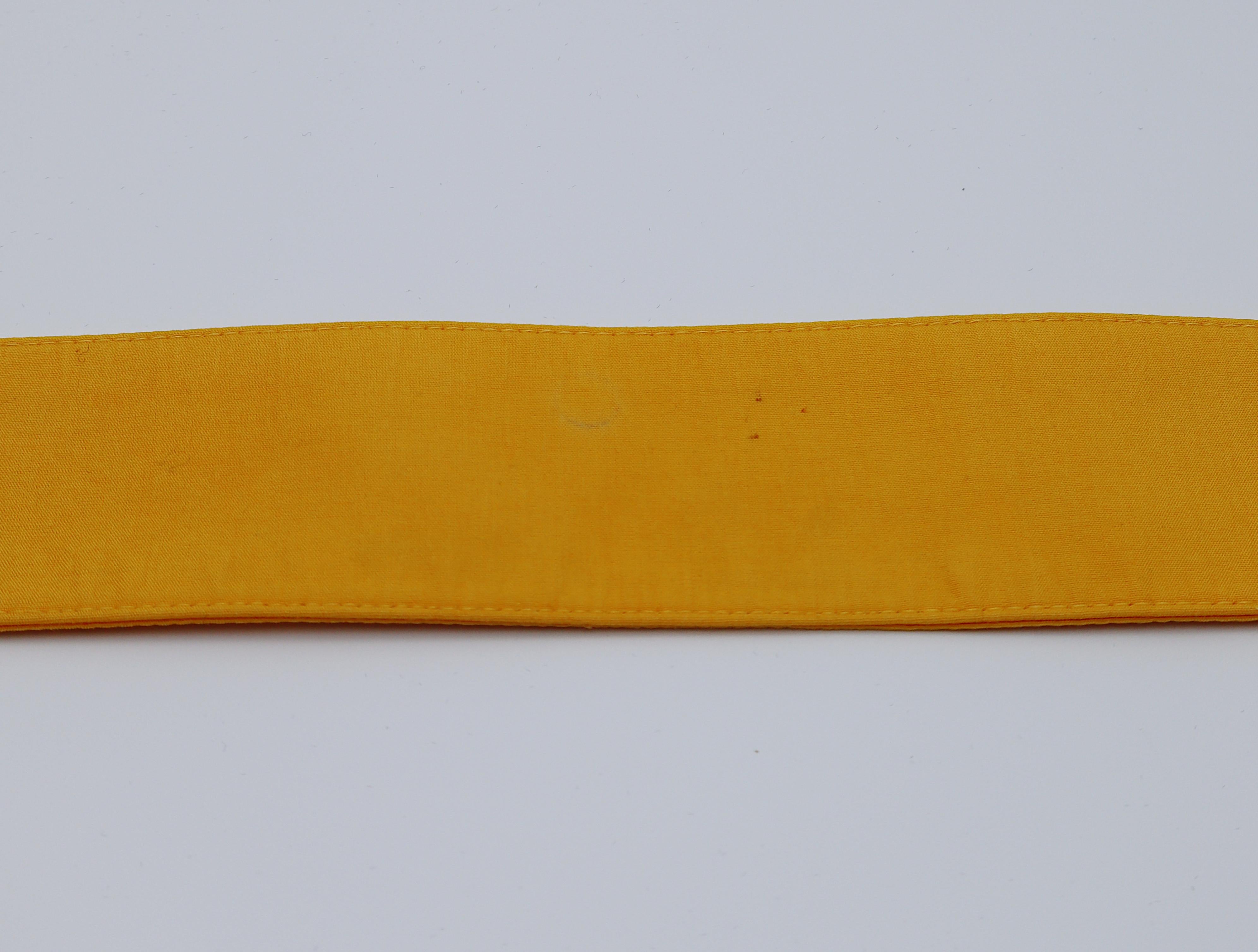 THIERRY MUGLER Vintage Gelbes Baumwollkleid US Größe 12 im Angebot 5