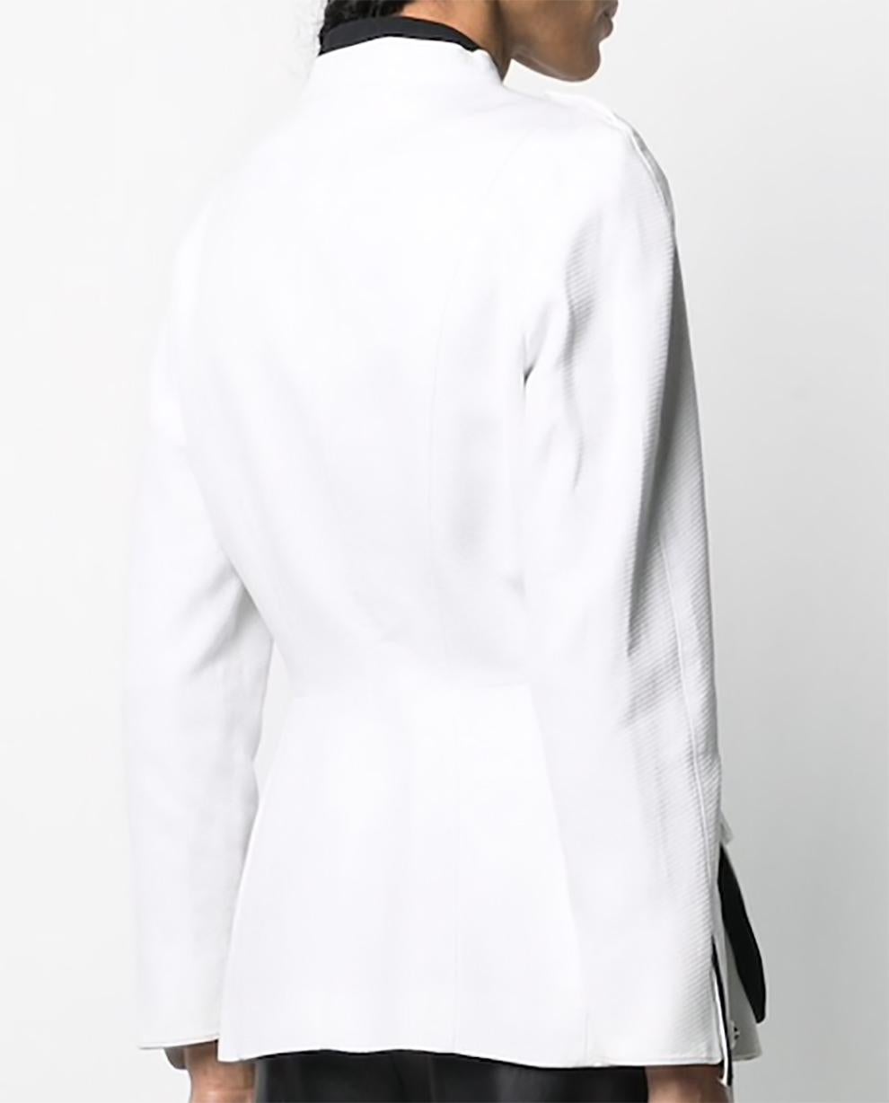 Gray Thierry Mugler White Cotton Jacket 