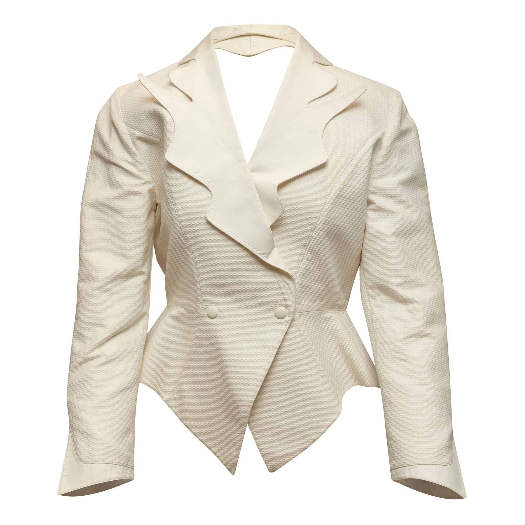 Thierry Mugler White Cutout Blazer For 