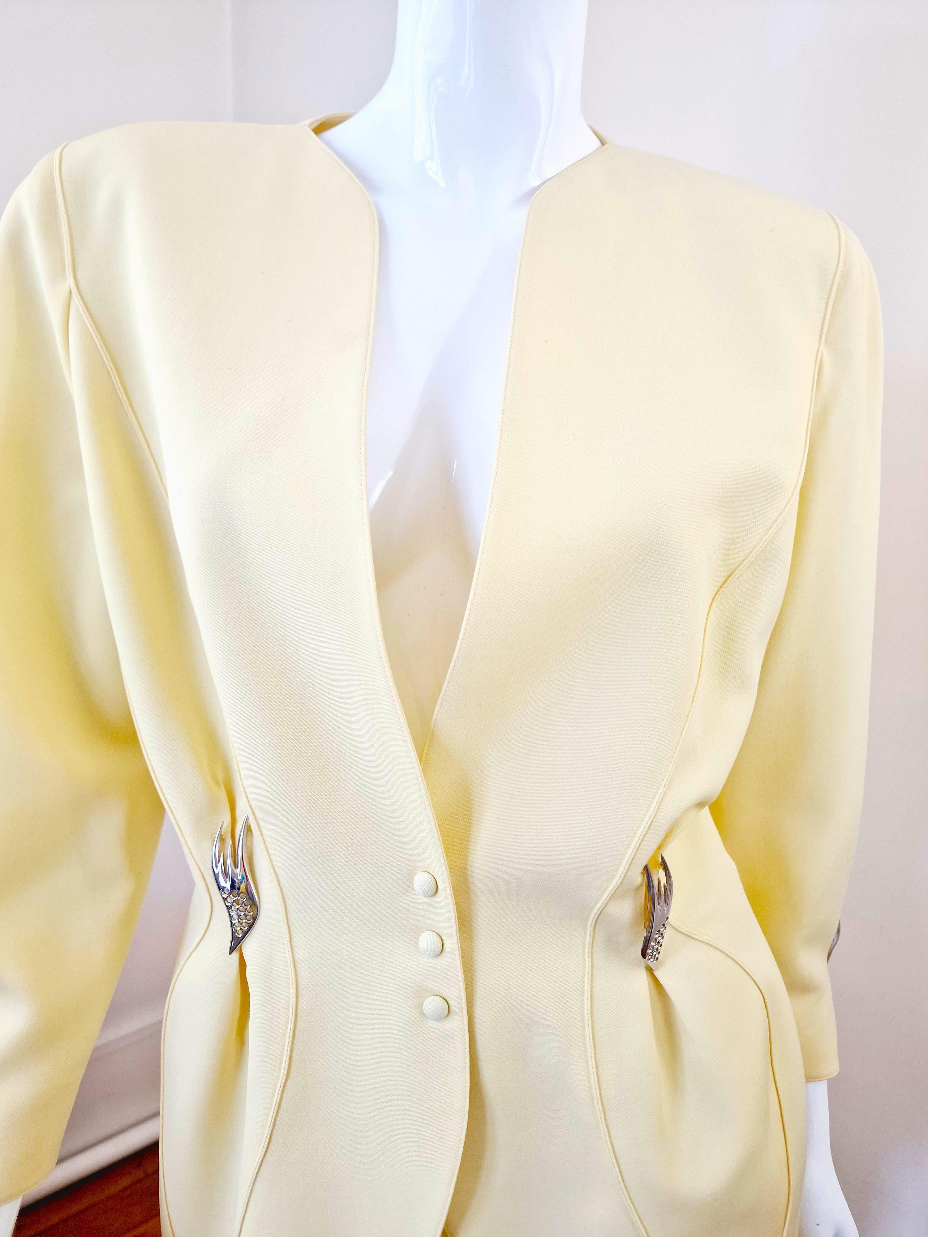  Thierry Mugler Couture - Combinaison de soirée - Étoile brillante en métal jaune - Vampir Couture  Pour femmes en vente