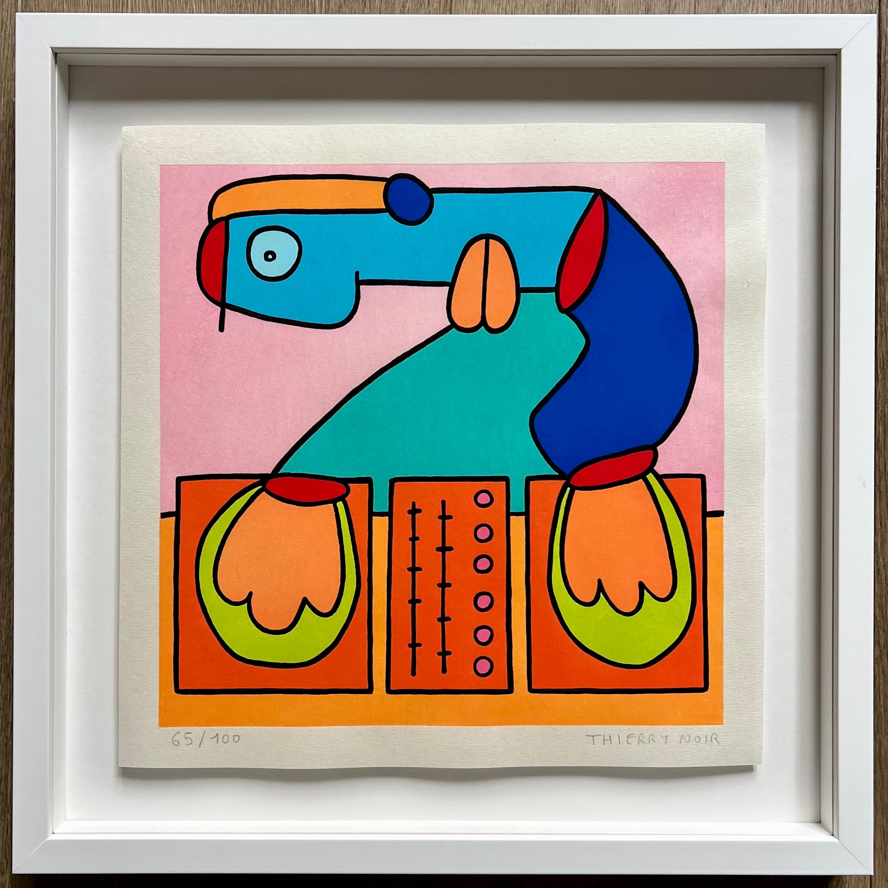 Thierry Noir Abstract Print - The energy of the dance floor comes straight back to my ears