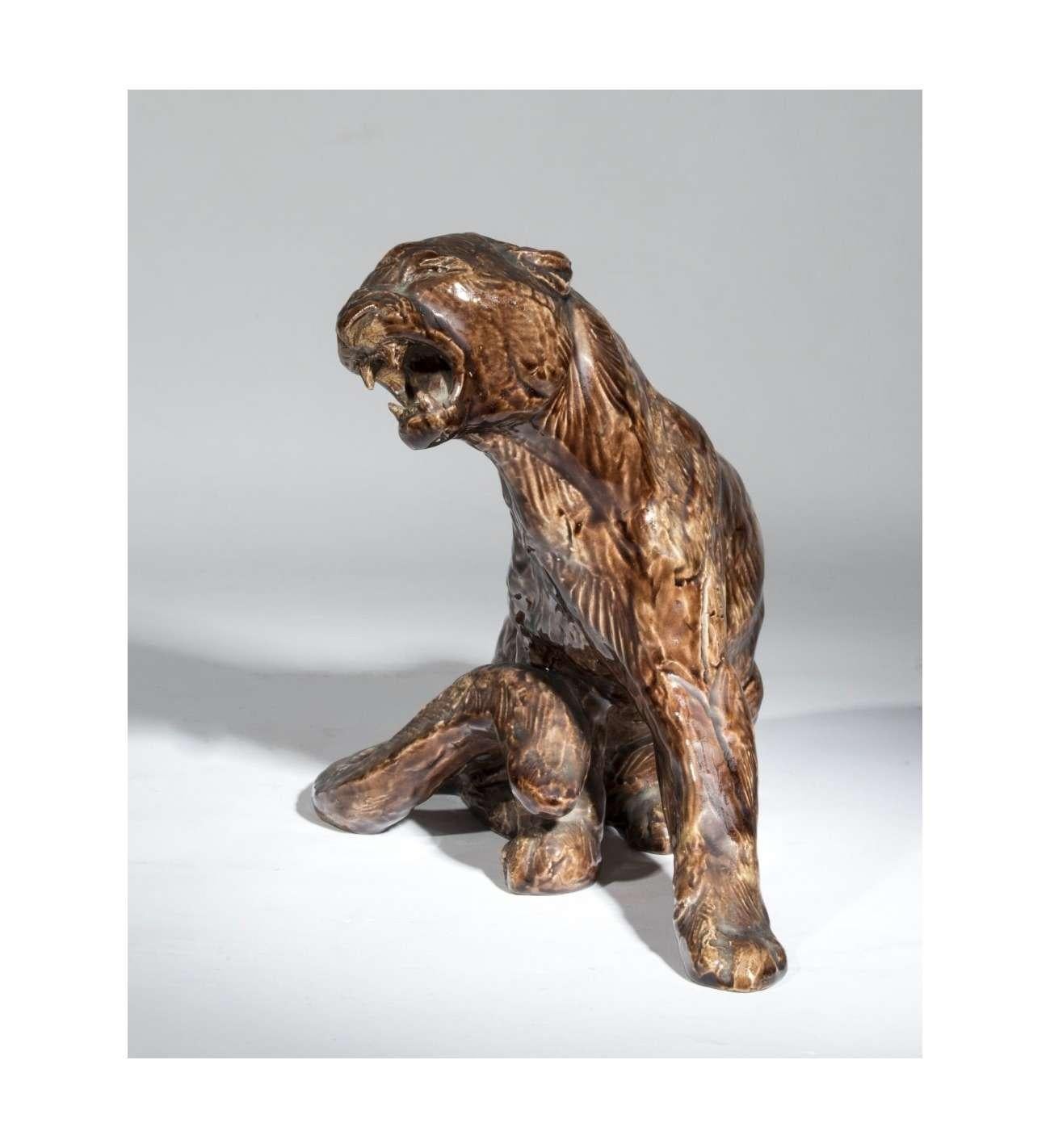 Brüllender Tiger (ca. 1940) von Thierry Van Ryswyck - (1911-1958) im Angebot 1