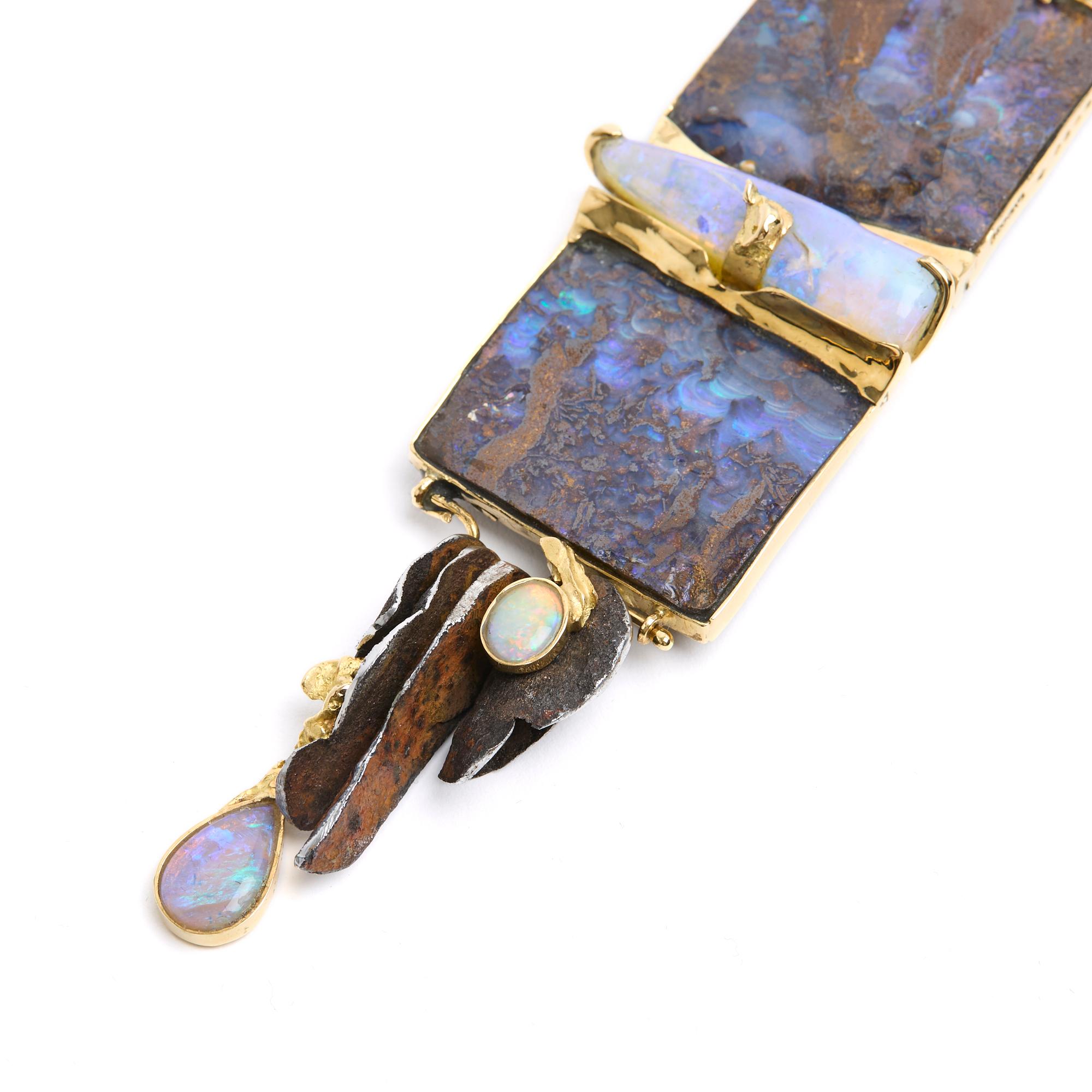 Taglio grezzo Thierry Vendome 2020 Collier Riviere Collana unica in opale in vendita