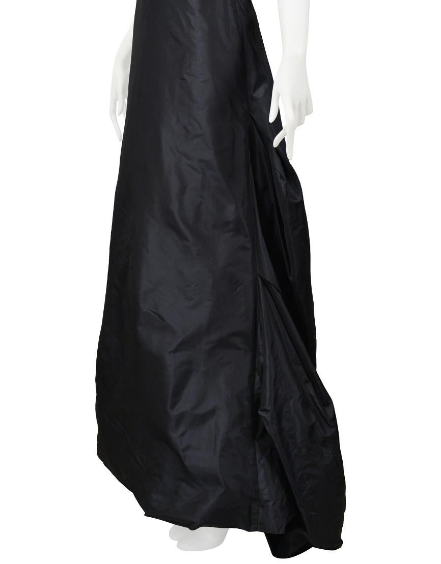 Women's Thimister Black Taffeta Ballgown Evening Skirt
