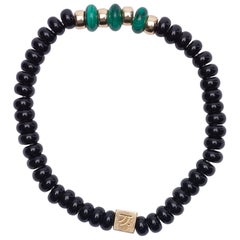Green Malachite and Black Onyx Thimphu Bracelet