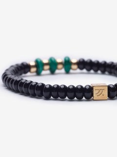 Green Malachite and Black Onyx Thimphu Bracelet