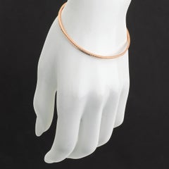 Thin 18 Karat Pink Gold and Diamond Bangle '0.8 Carat'