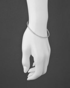 Thin 18 Karat White Gold and Diamond Bangle '0.5 Carat'