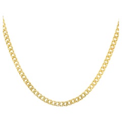 Collana a catena cubana sottile da 2,2 mm e 14 carati A Link In magazzino