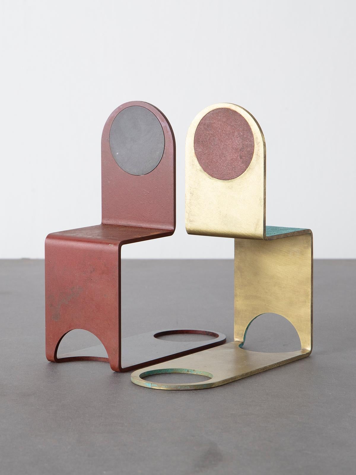 Moderne Fins serre-livres en bronze et acier contemporains de différentes patines en vente