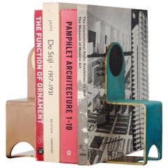 Thin Book Ends in Contemporary Bronze and Steel in various Patinas 