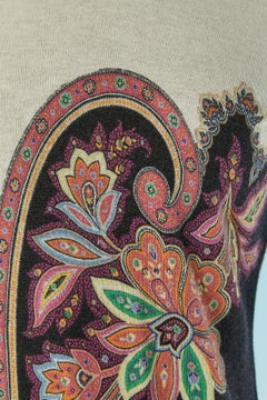 Thin cashmere with Paisley print sweater ETRO