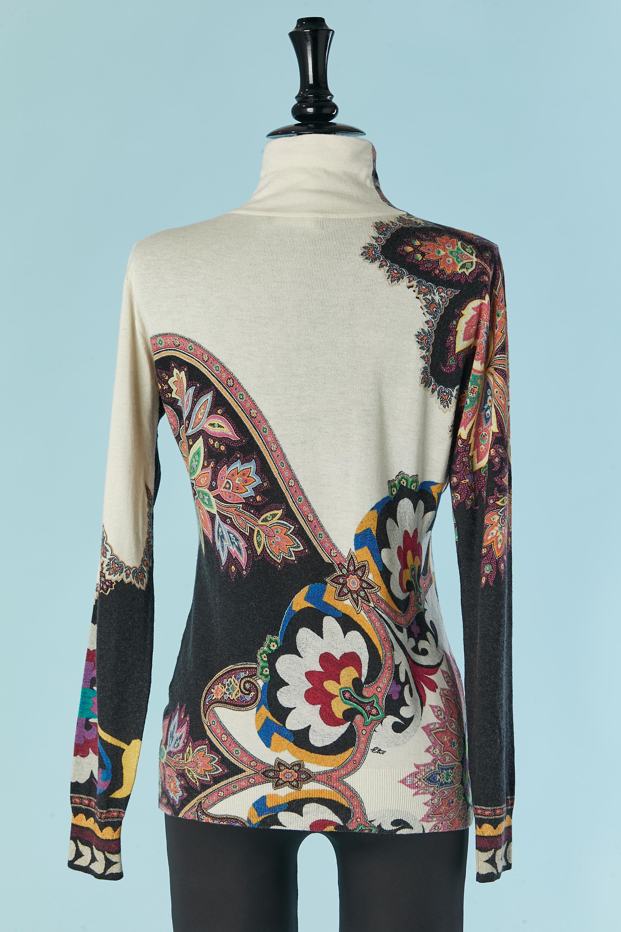 Women's Thin cashmere with Paisley print sweater ETRO For Sale