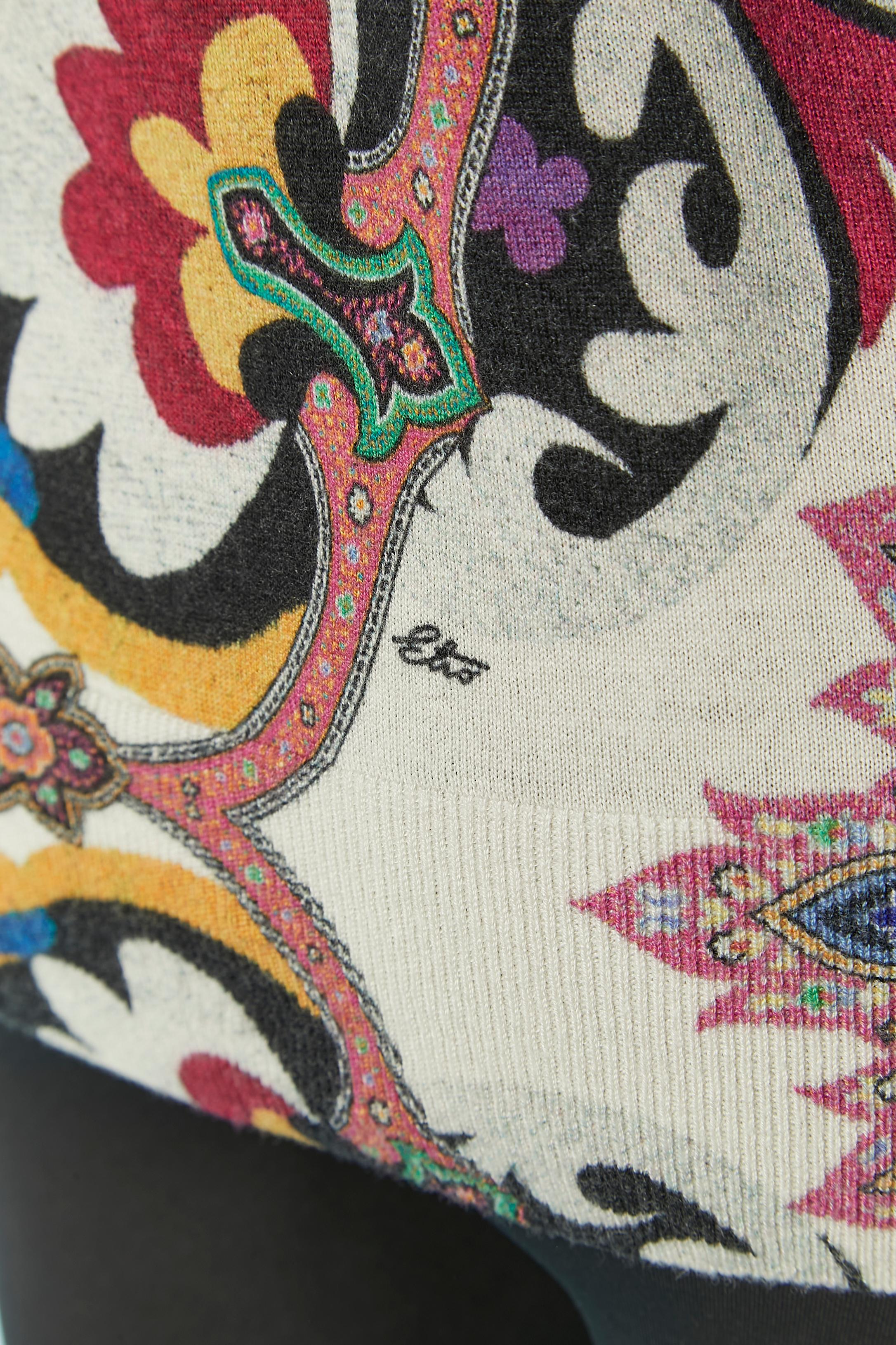 Thin cashmere with Paisley print sweater ETRO For Sale 1