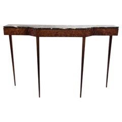 Thin Console Table With Marble Top