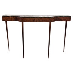 Thin Console Table With Marble Top