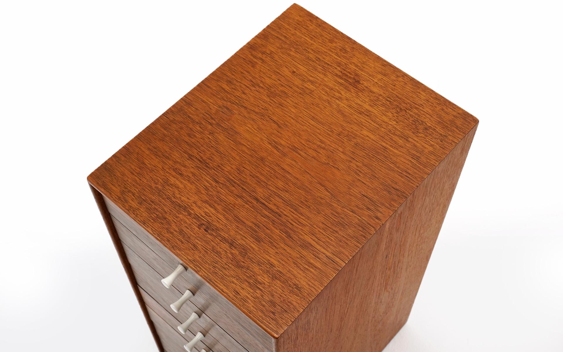 Mid-20th Century Thin Edge Jewelry Chest by George Nelson 1954, Original, Rosewood & Teak, Signed For Sale