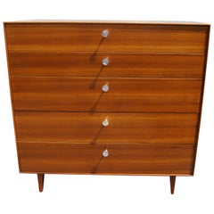 Thin Edge Walnut Five-Drawer Dresser by George Nelson for Herman Miller