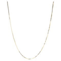 Thin Gold Box Chain, 14k Yellow Gold, Thin Pendant Chain