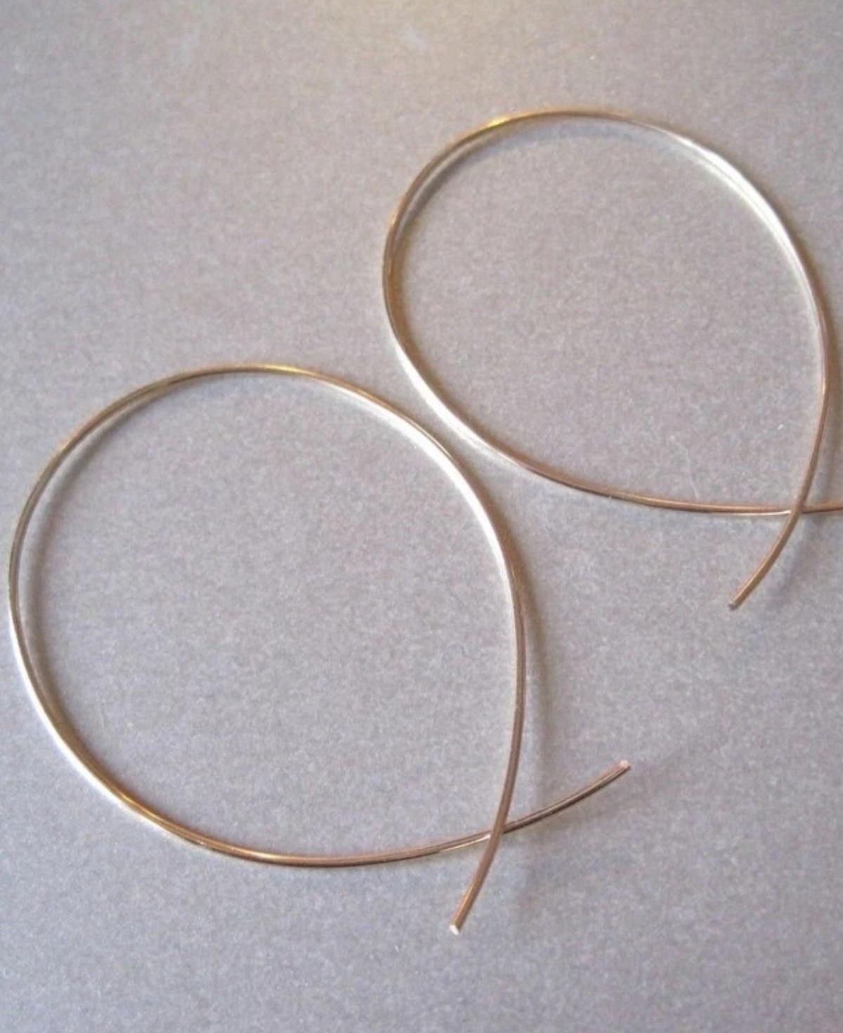 Boucles d'oreilles fines en argent 925 Fashion Large Hoop Earring Women Big Hoop Earrings. Neuf - En vente à Chicago, IL