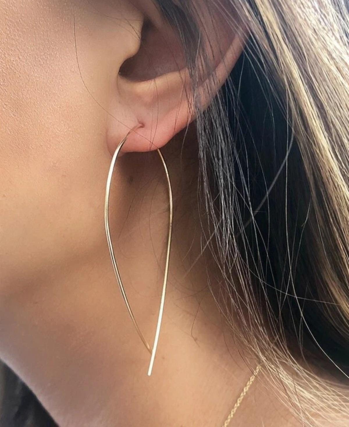Boucles d'oreilles fines en argent 925 Fashion Large Hoop Earring Women Big Hoop Earrings. en vente 2