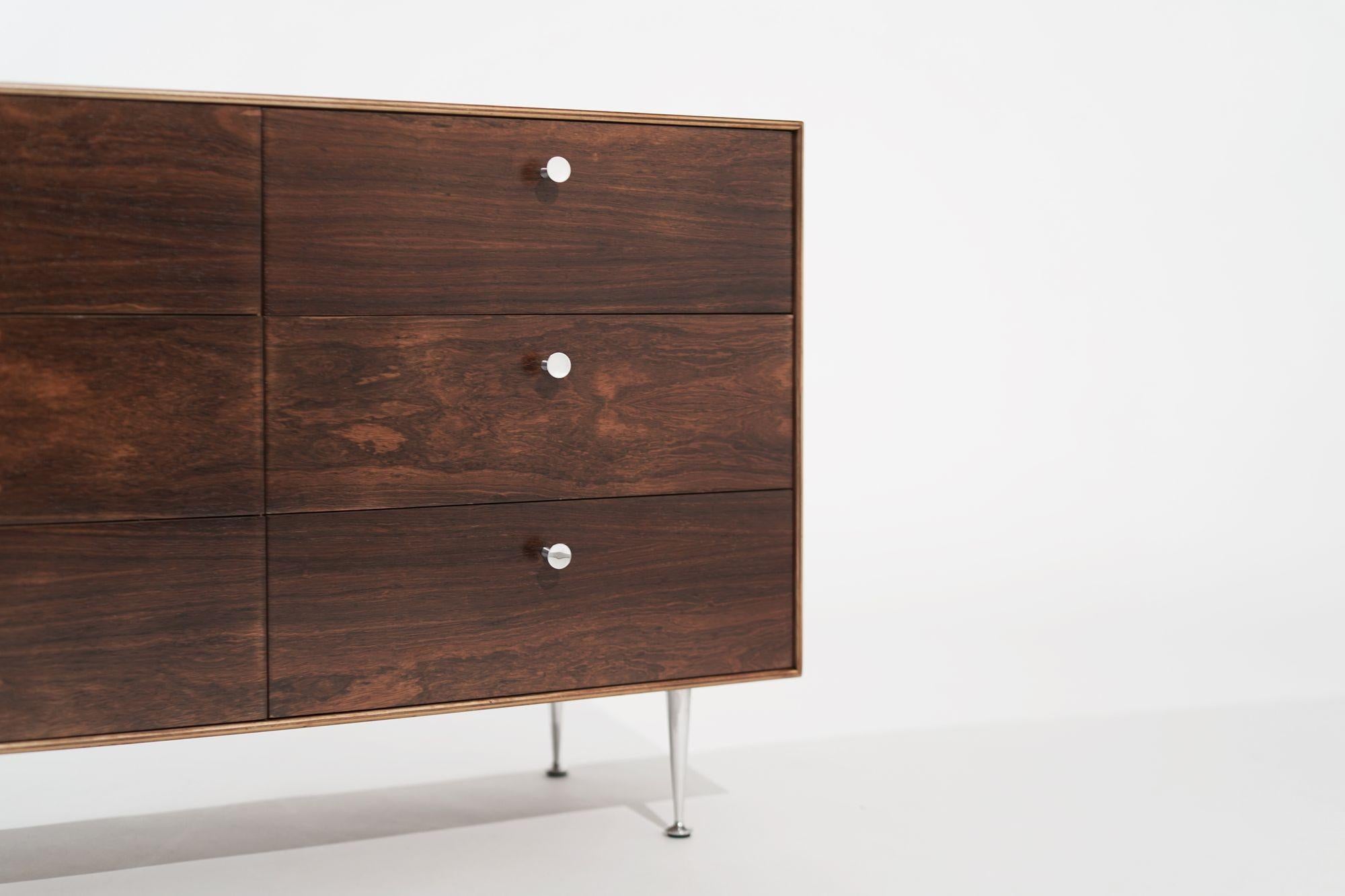Thin Line Dresser in Rosewood by George Nelson for Herman Miller For Sale 3