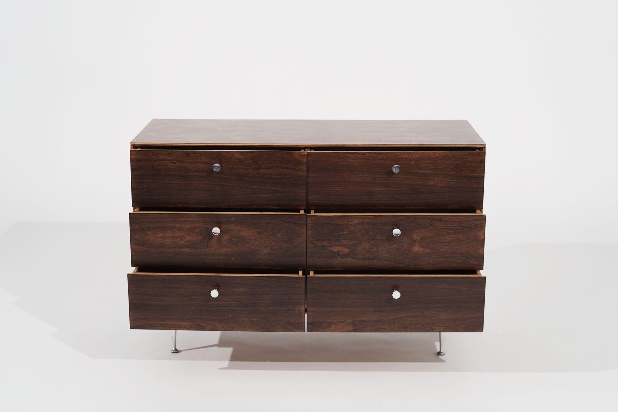 Mid-Century Modern Thin Line Dresser in Rosewood by George Nelson for Herman Miller For Sale