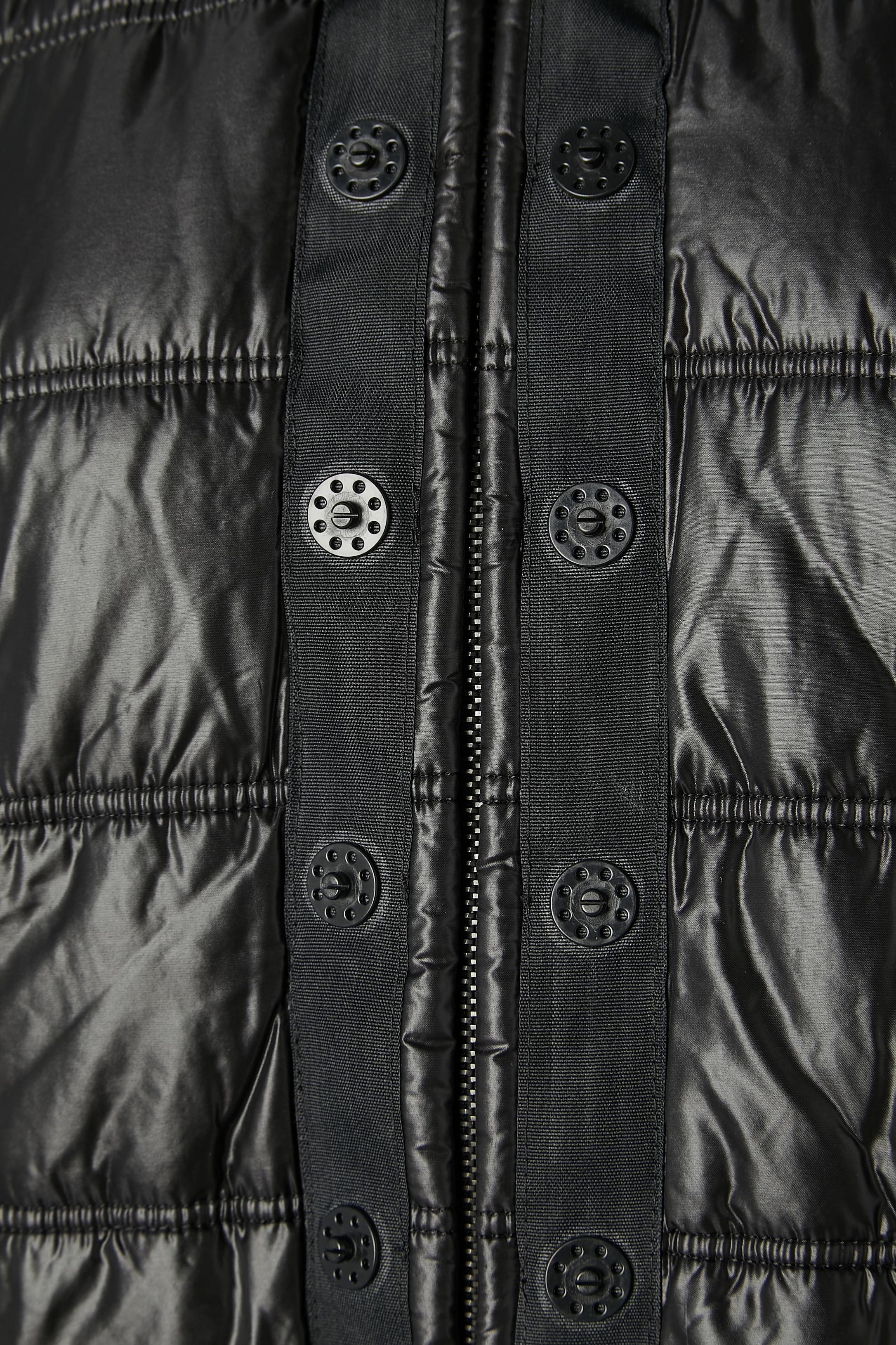 Black Thin padded black nylon jacket with zip in the middle front Chanel  For Sale