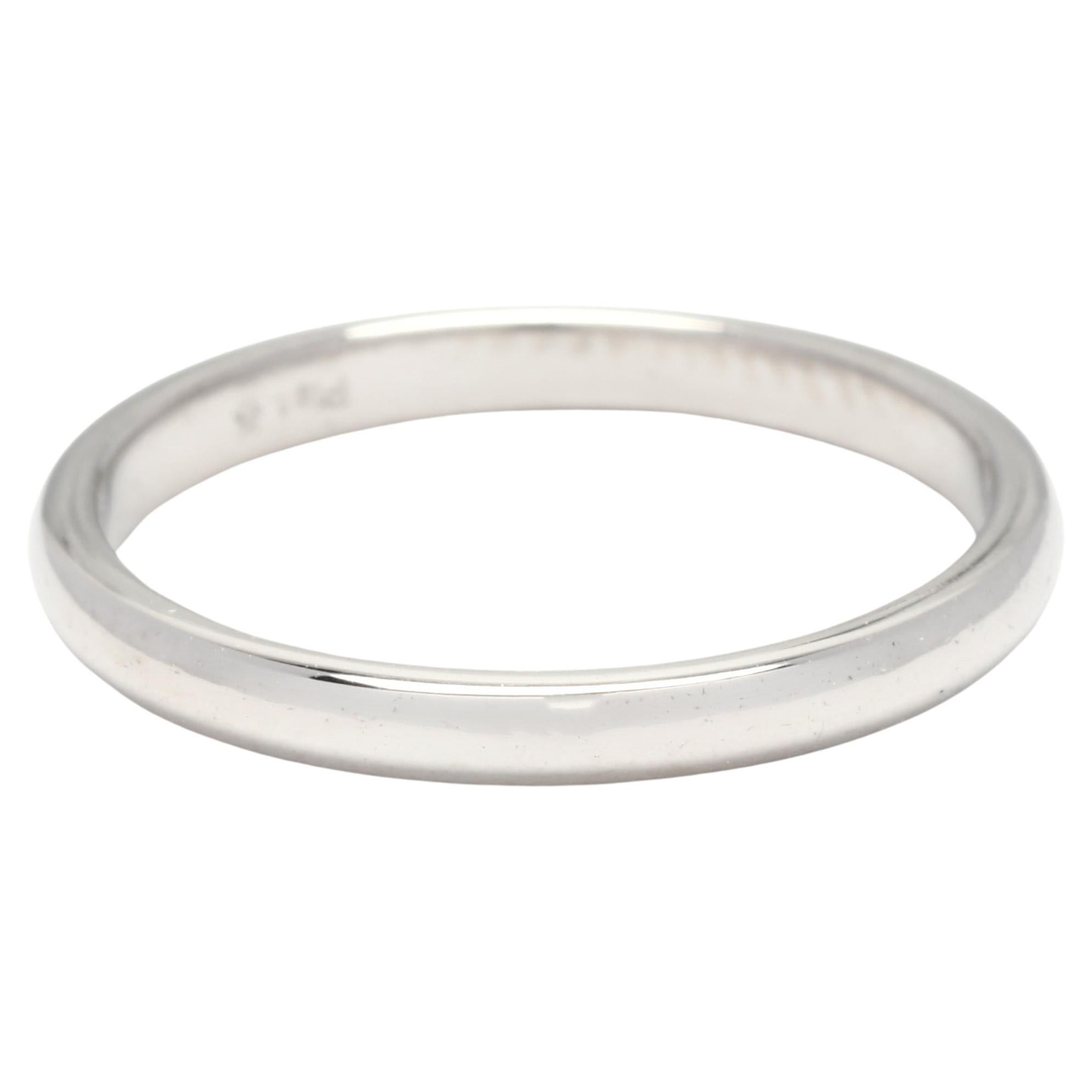 Platinum Plain Wedding Band, Ring Simple Platinum Band at 1stDibs