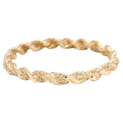 Thin Rope Band Ring, 14k Yellow Gold, Ring Size 5.25