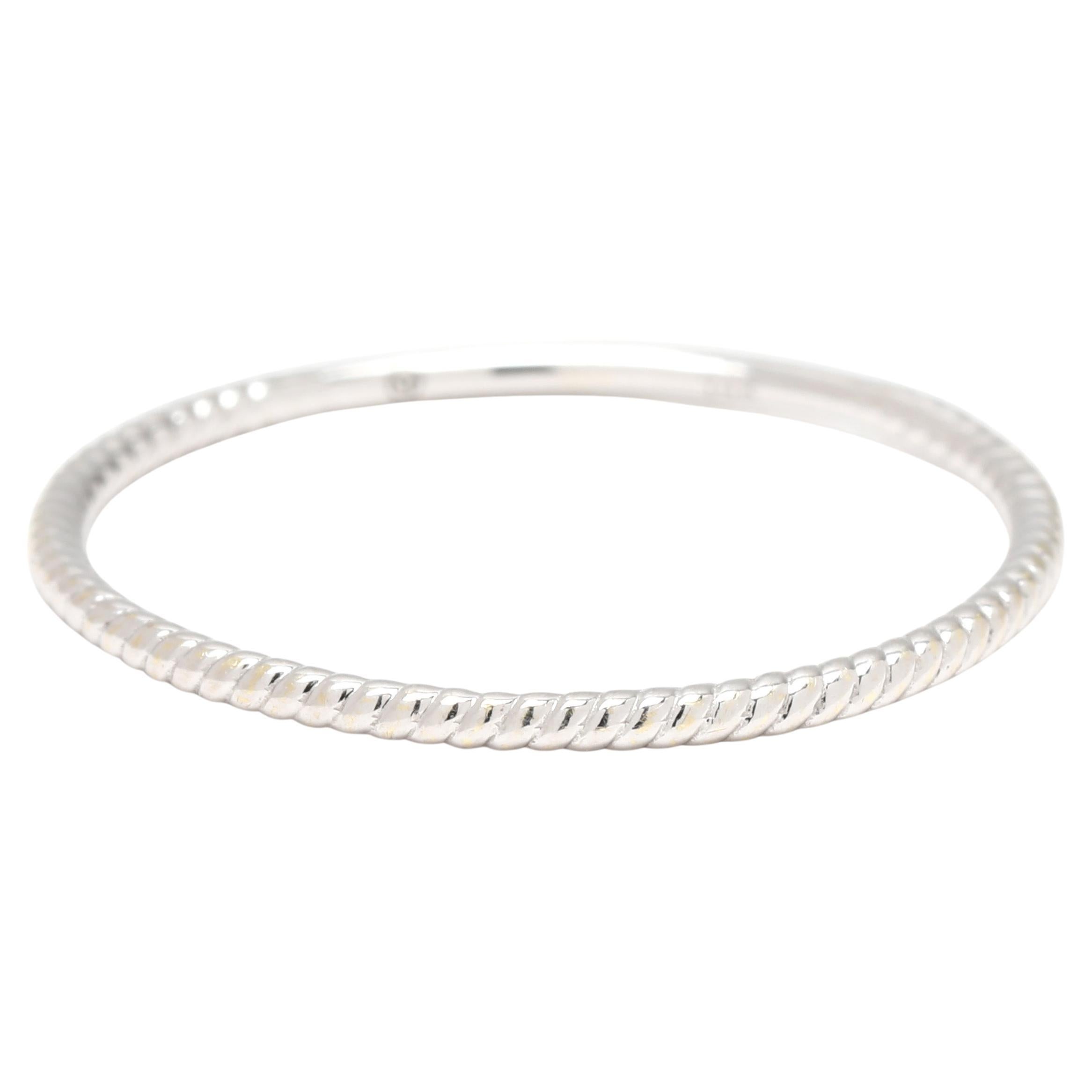 Ladies 14K Yellow Gold Twisted Rope Stackable Band Ring For Sale at 1stDibs