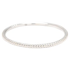 Thin Rope Twist Ring, 14k White Gold, Ring Size 7, Stackable