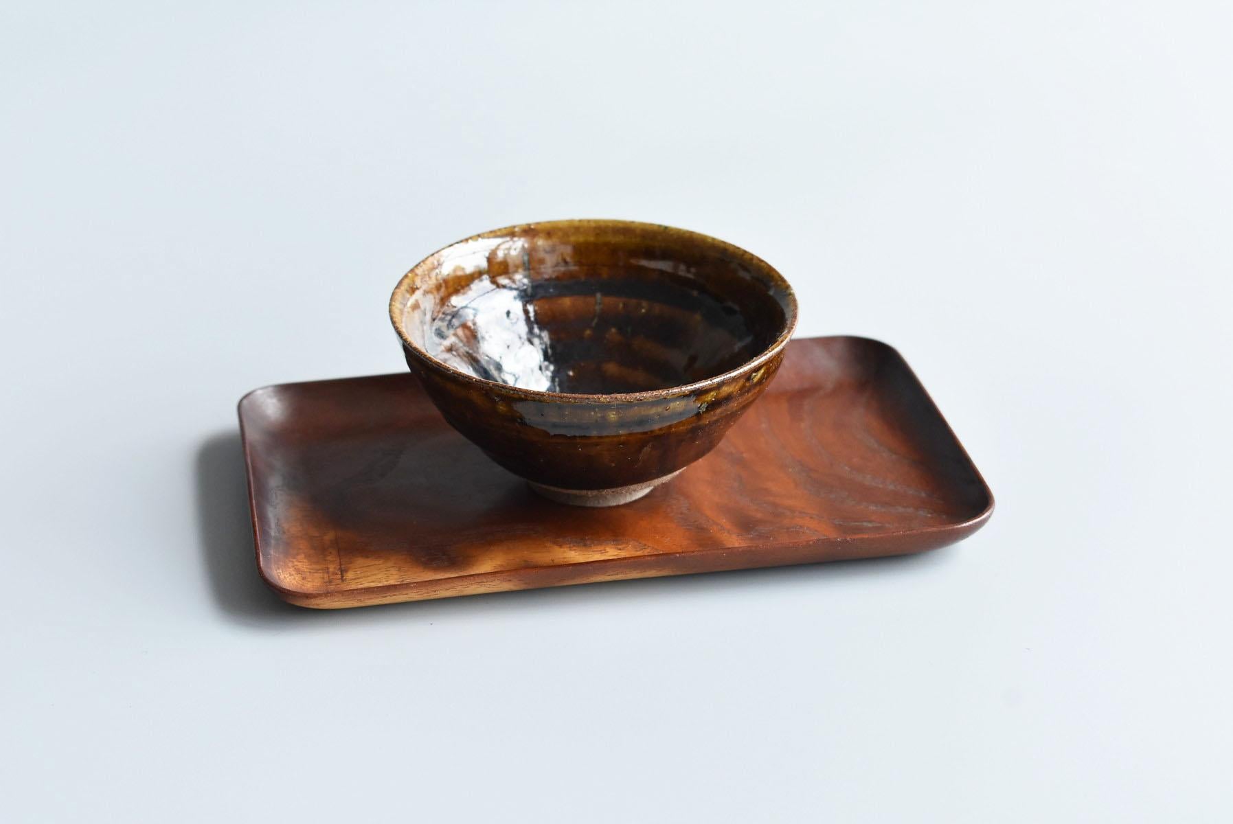 Thin Small Tray Made of Old Japanese Mulberry / Shop Card Holder / Tea Tray For Sale 6