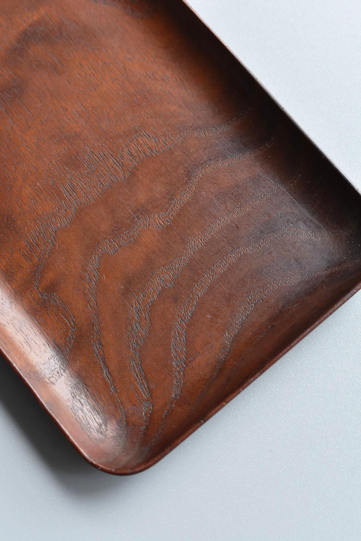 20th Century Thin Small Tray Made of Old Japanese Mulberry / Shop Card Holder / Tea Tray For Sale