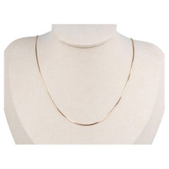Thin Snake Chain Necklace 18K Gold 3g+ 19.5" Adjustable with Needle Threader
