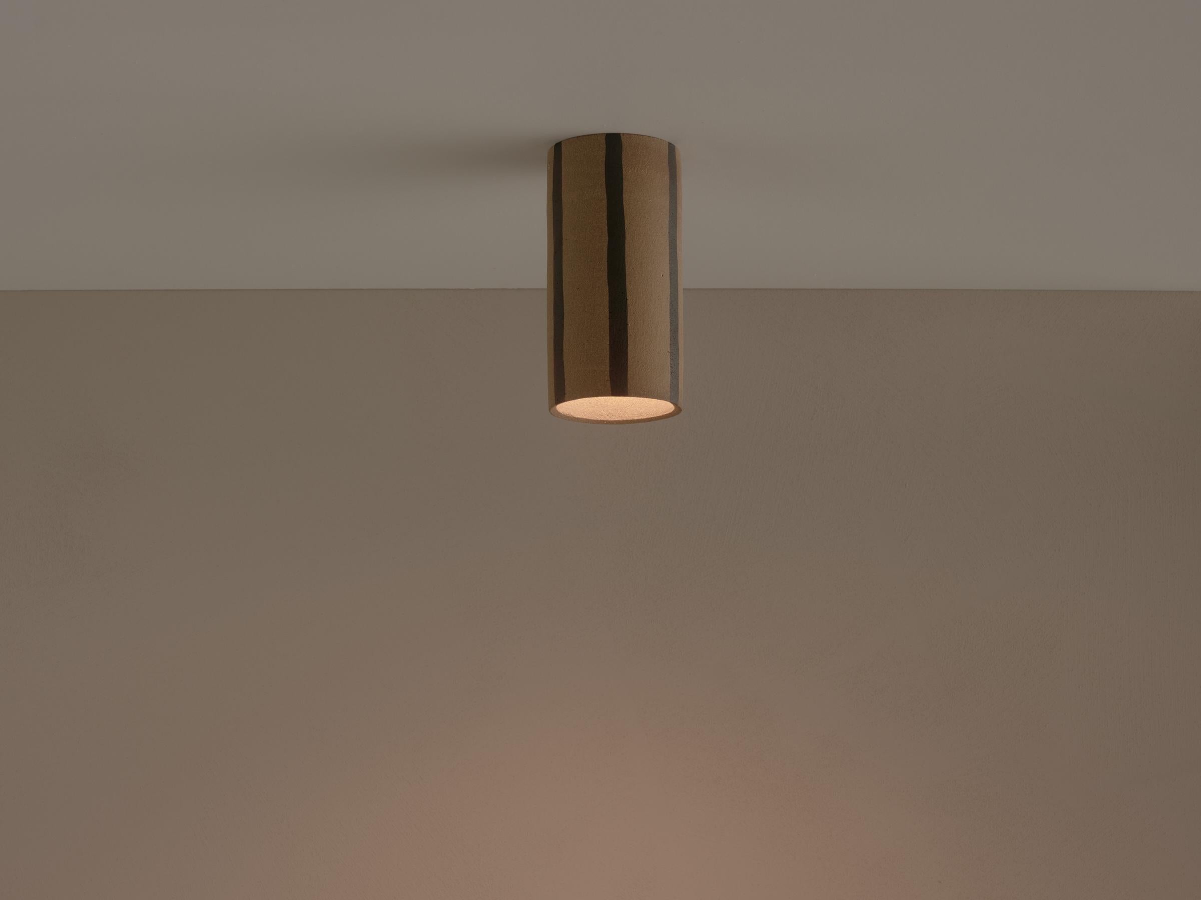 Contemporary Thin Stripe Dancer Mounted Ceiling Lamp by Coco Flip