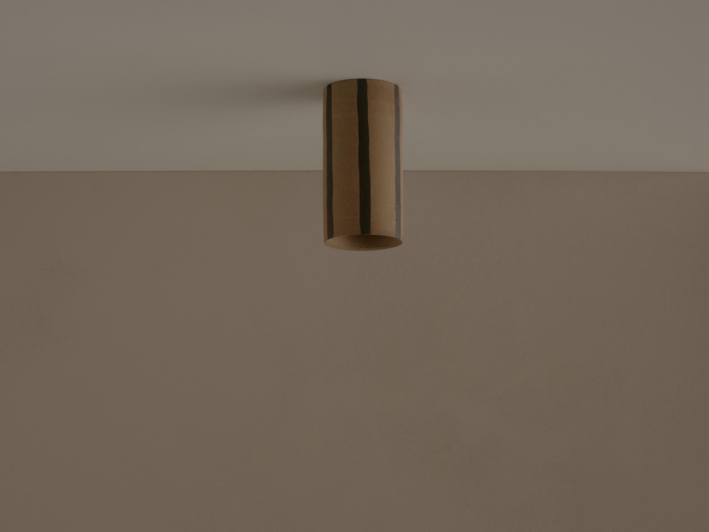 Clay Thin Stripe Dancer Mounted Ceiling Lamp by Coco Flip