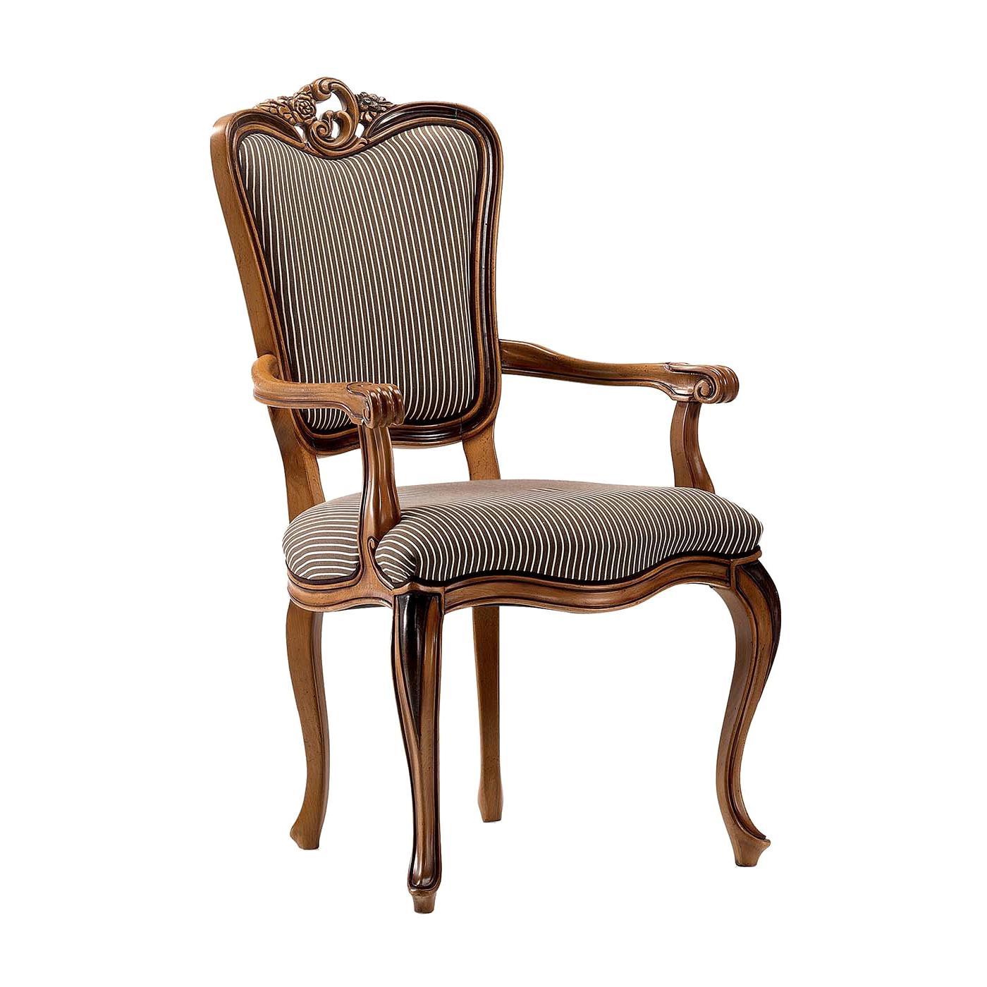 Thin-Striped Chair with Armrests