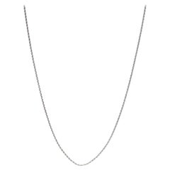 Thin White Gold Wheat Chain, 14k White Gold, Thin Pendant Chain