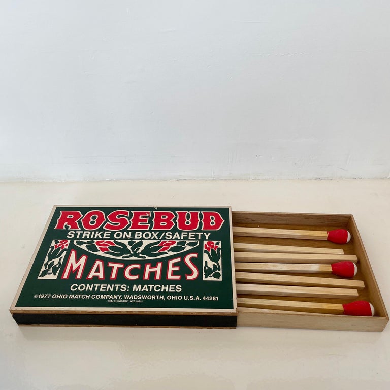 Vintage ROSEBUD MATCHES Stick Matches MATCH BOX Lot Of 3 Full Boxes VG !