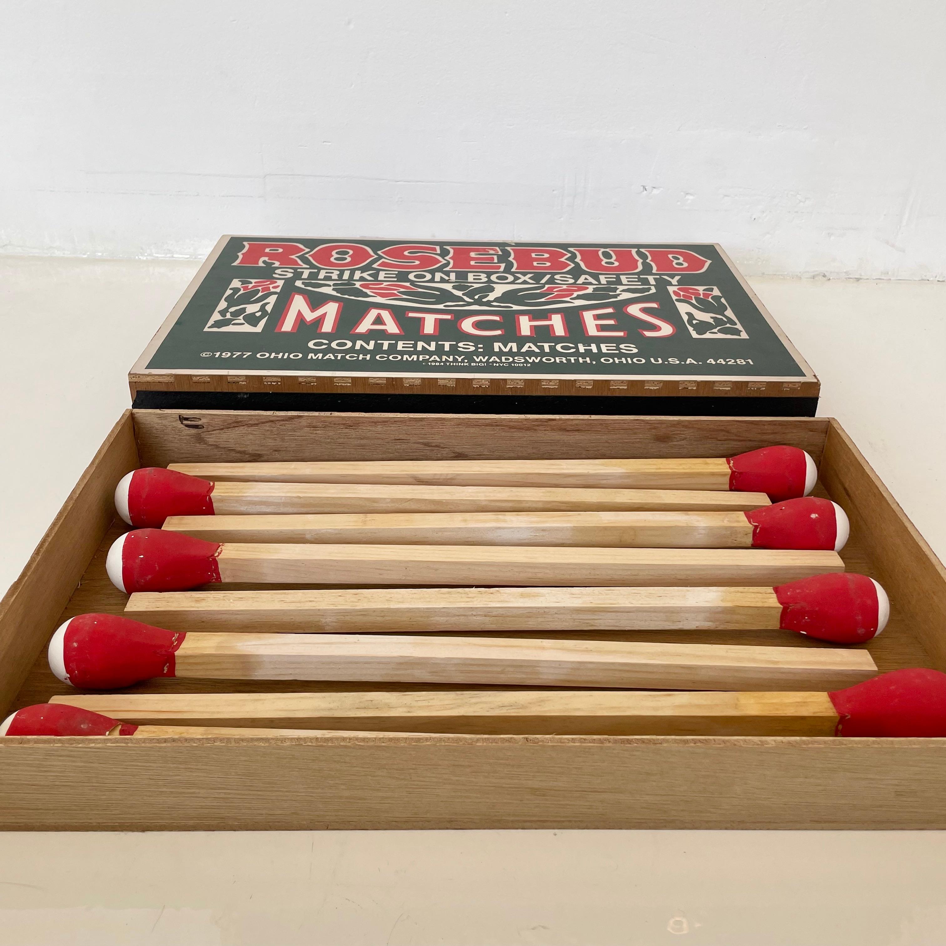 Think Big Giant Matches and Matchbox In Good Condition For Sale In Los Angeles, CA