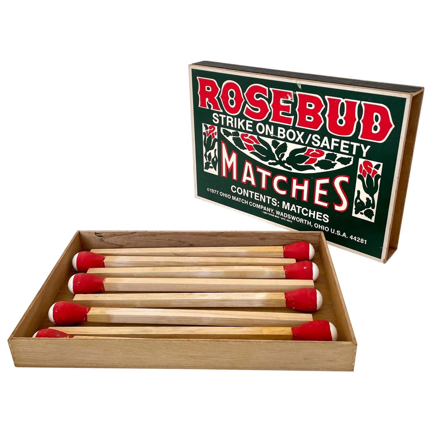 Think Big Giant Matches and Matchbox For Sale at 1stDibs | giant ...