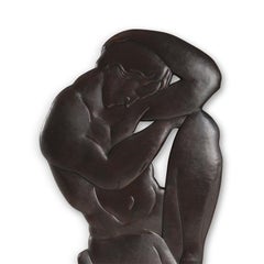 Sculpture d'art décoratif mural Penseur