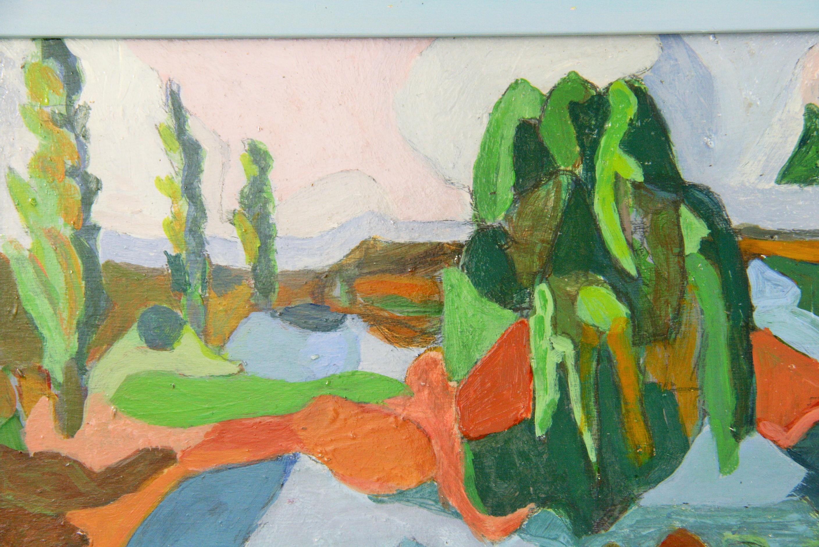 Französischer Impressionist  Blatt    Landschaft im Angebot 2