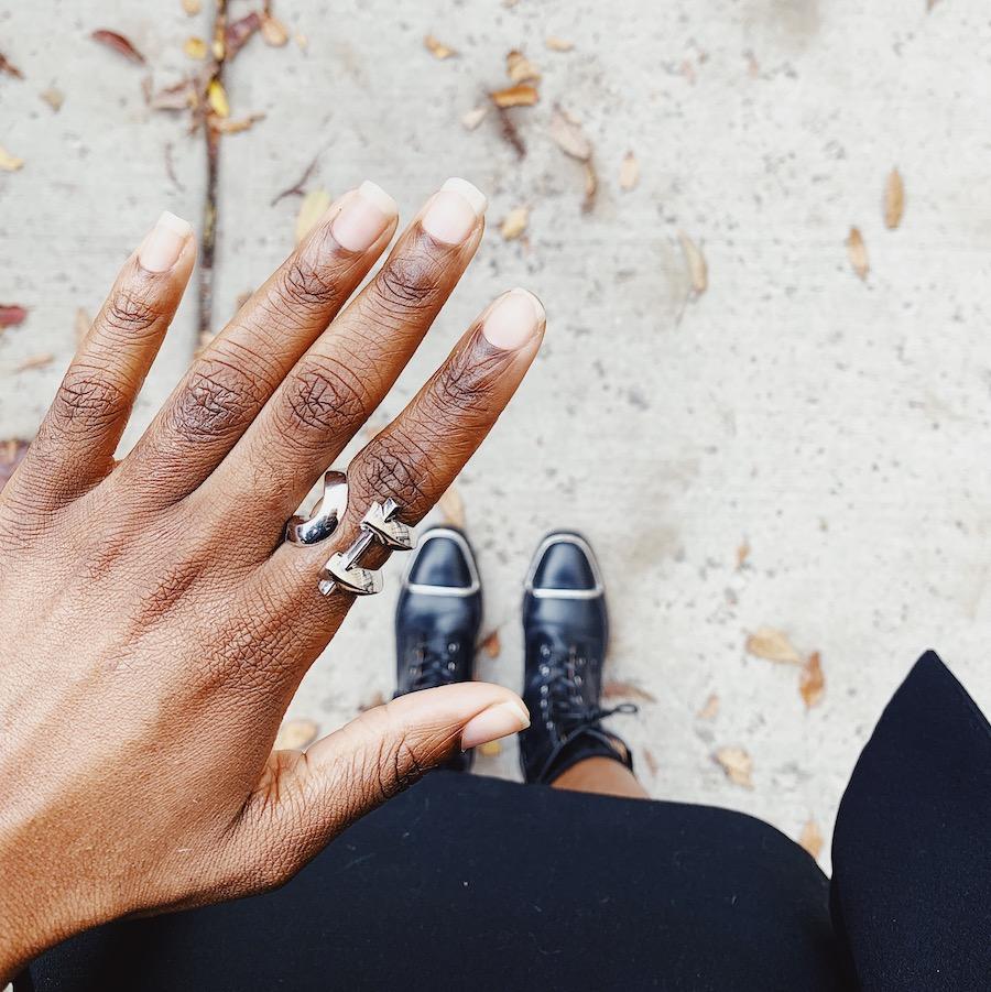 Third Crown Marcy Ring in Rhodium Plated Brass

Marcy - The MELTING ARC Collection, is the evolution of our signature Arc design and a continuation of our geometric and bold aesthetic. Our classic Arc design has been melted to wrap around your