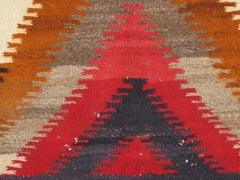 Third Phase Navajo Chiefs Blanket C. 1890 Handmade Native America Textile Square