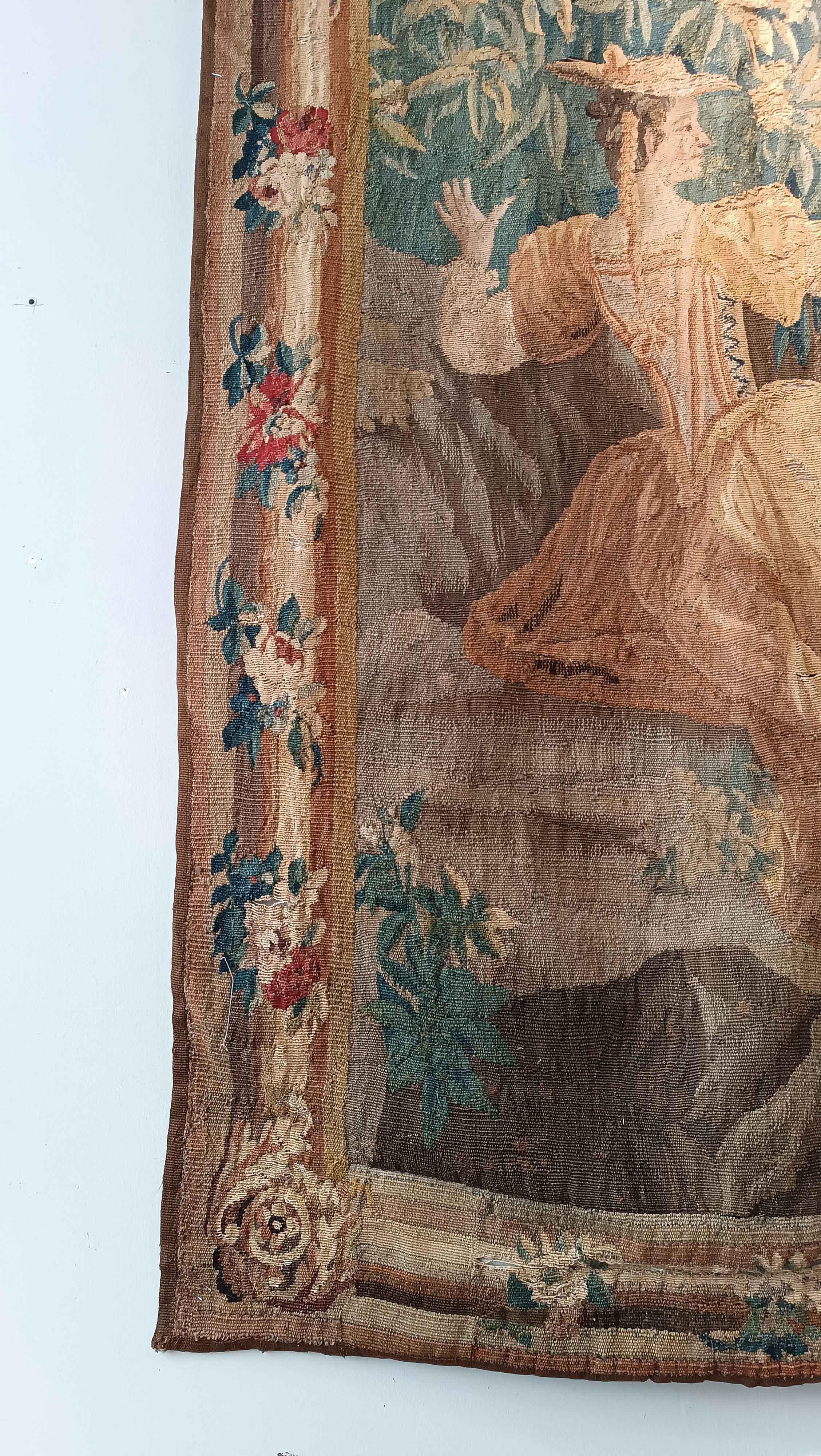 18th Century THIRD QUARTER 18th CENTURY TAPESTRY WITH 