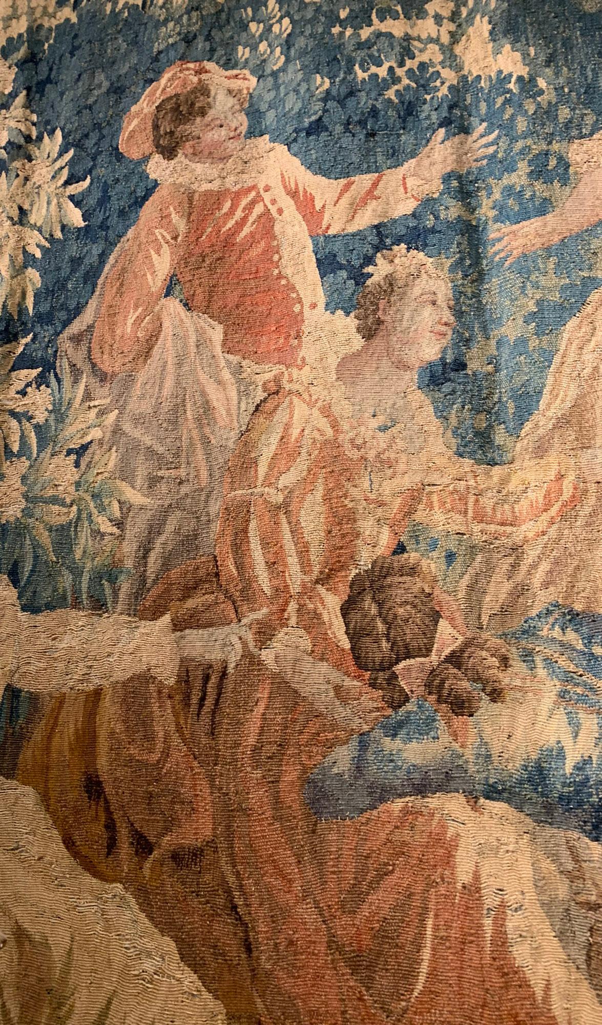 THIRD QUARTER 18th CENTURY TAPESTRY WITH 